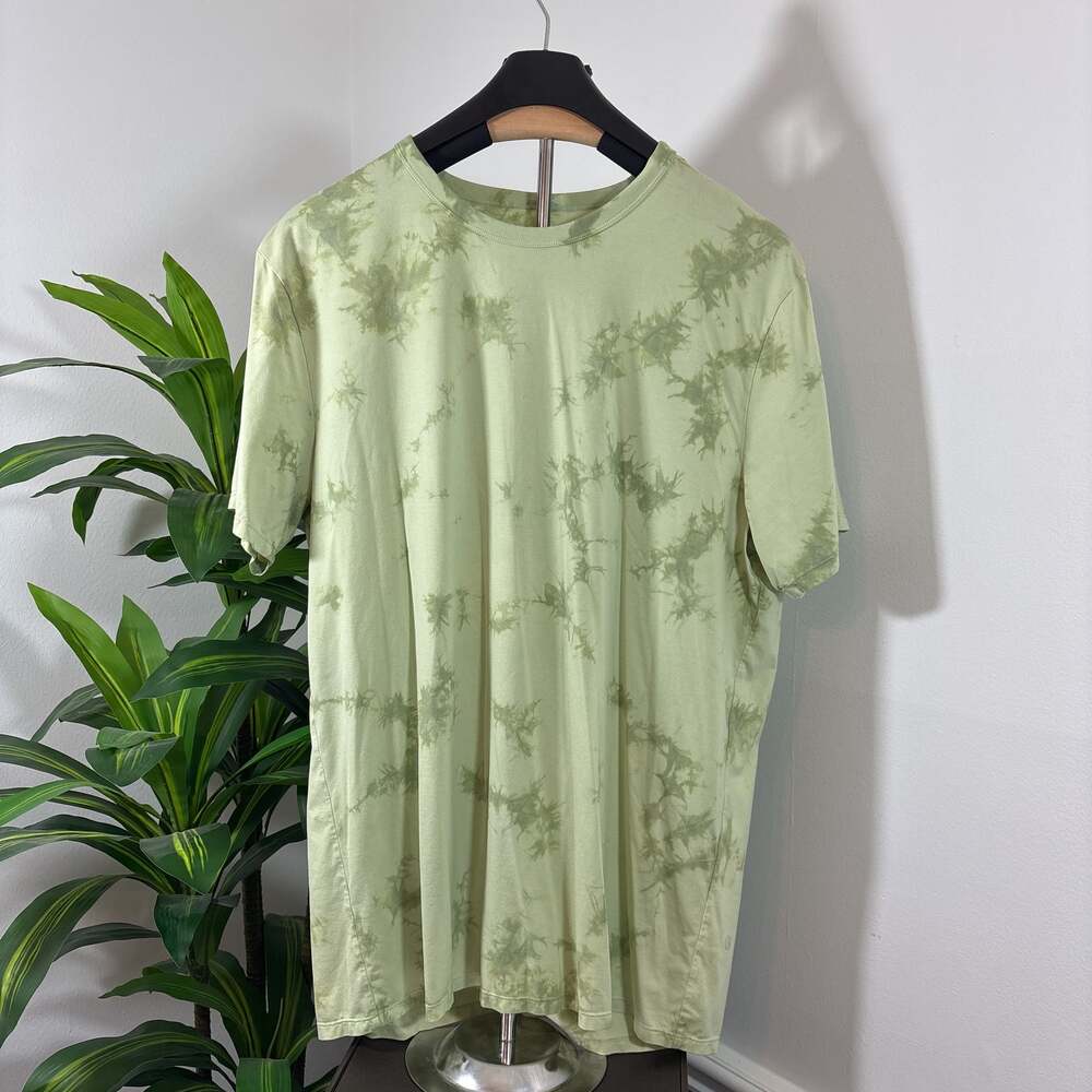 Lululemon The Fundamental T-Shirt Wash Tide Shibori Arctic Mint
